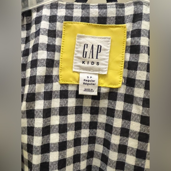COPY - Gap Kids Broght Lemon Yellow Rain Jacket Coat waterproof S - Picture 8 of 8